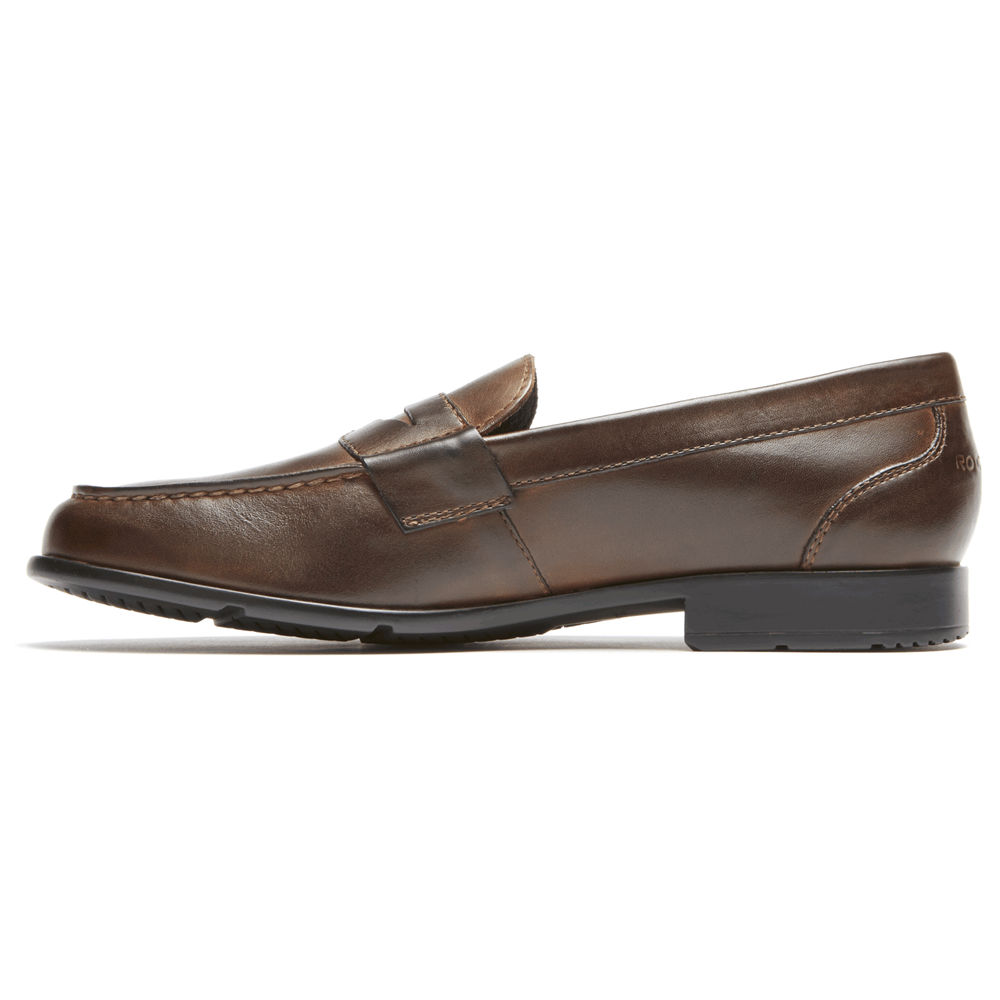 Rockport Loafers For Mens Dark Brown - Classic Penny - OA3287146